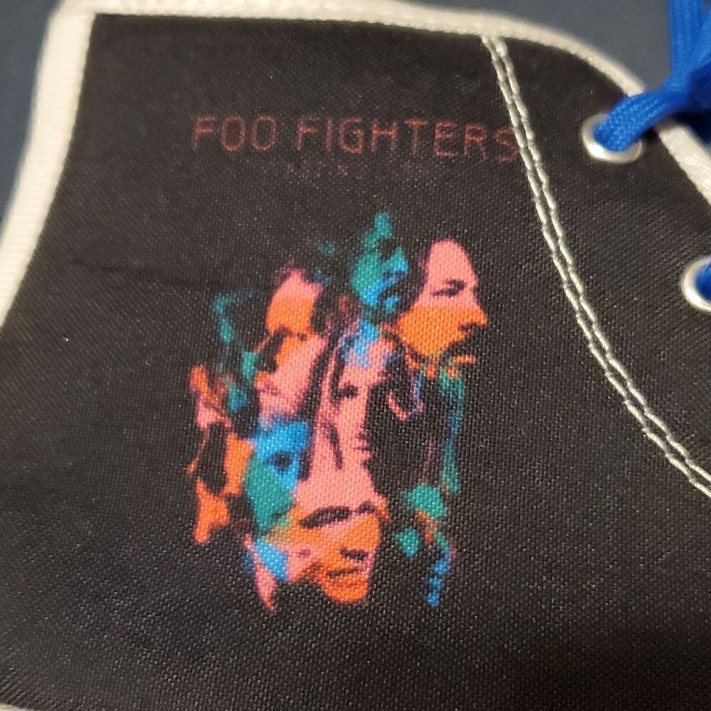 Novelty converse slipper shoes featuring‎ wasting light, foo fighters
